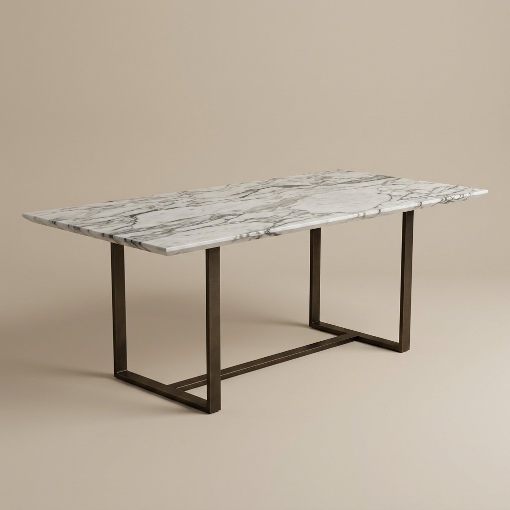 طاولة طعام رخامية بتصميم عصري